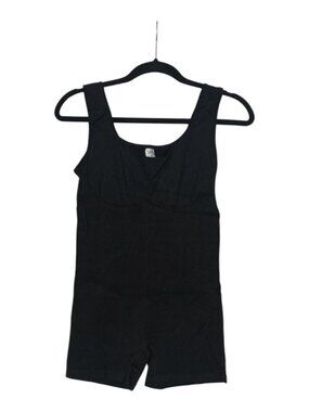 Women's Black Short Bodysuit Seamless Shapewear Workout Activewear XL Sculpting